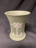 Vintage Wedgwood Jasperware Sage Green Grecian Vase - (1602)