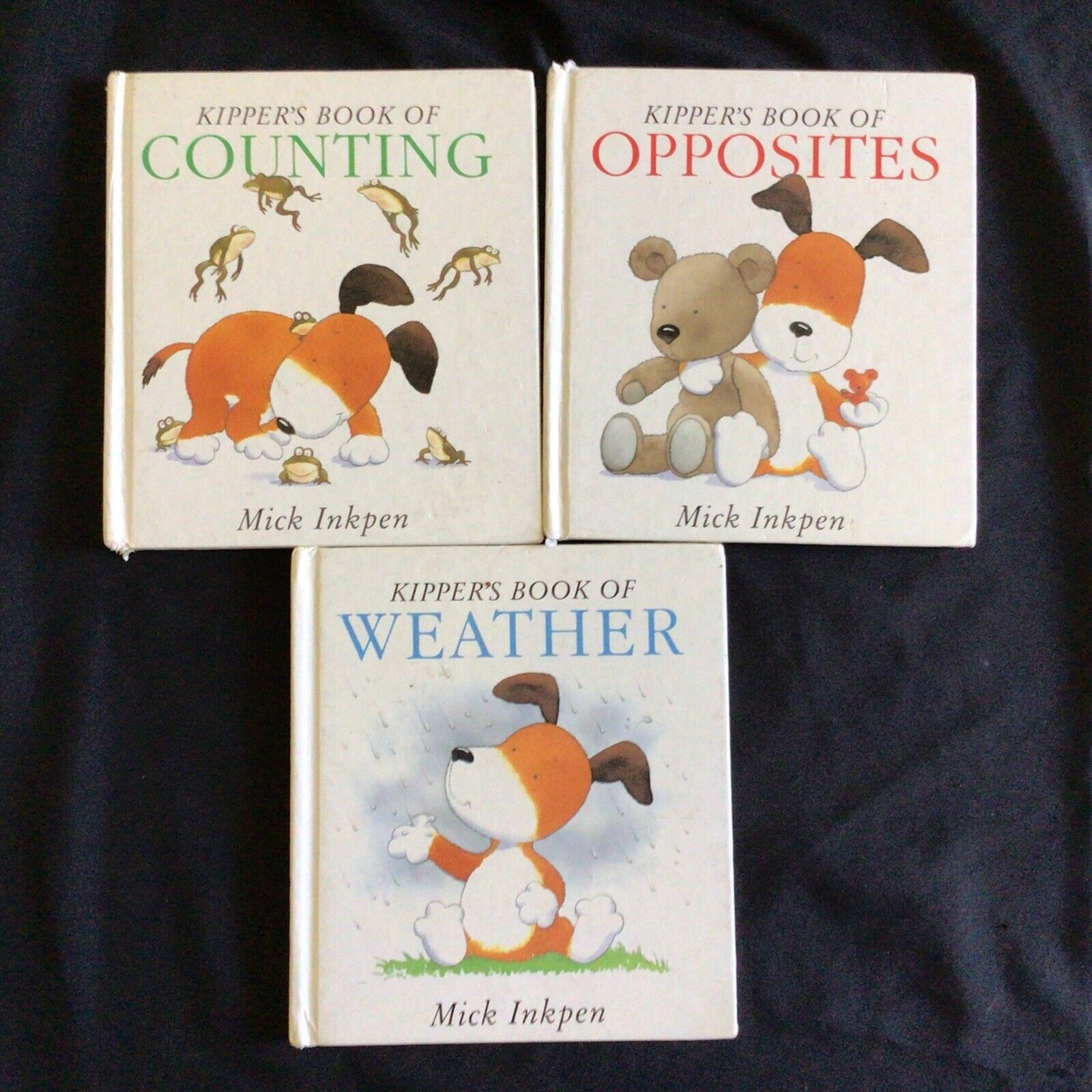 Mick Inkpen Kipper's Book of Weather / Counting & Opposites 1st Ed 1994 - (9743)