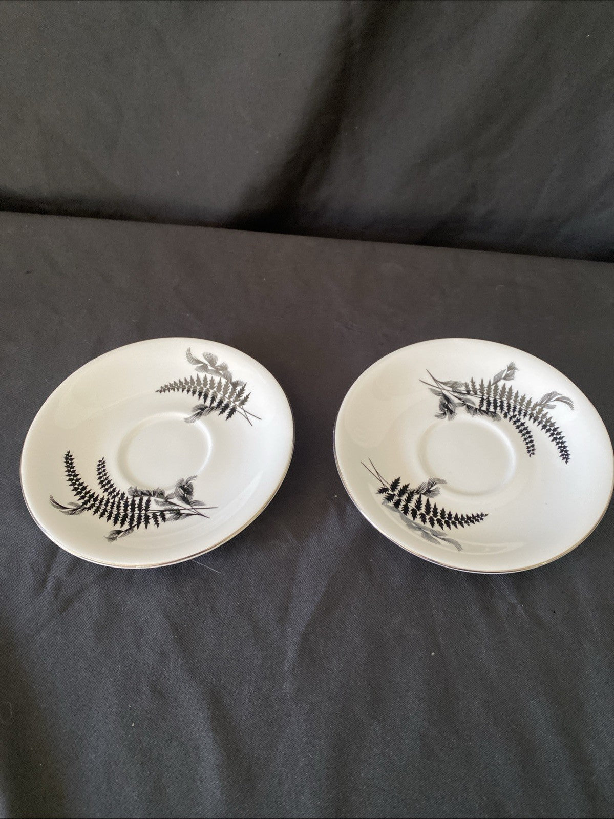Royal Albert Night & Day 14cm Diameter Tea Saucer x2 Excellent Cond -(5730)