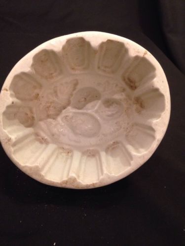 Antique Jelly Mould Ceramic Large Autumn Floral Classic kitchenalia (1699)