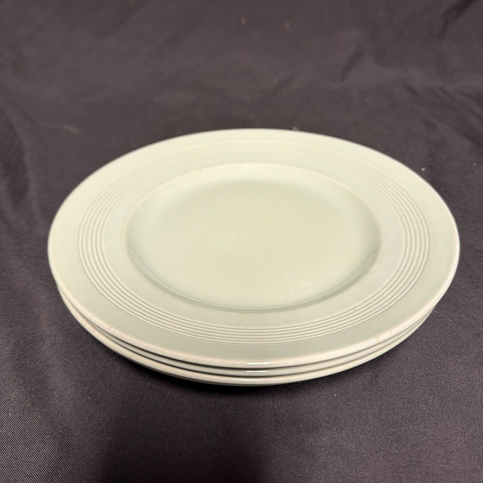 Wood's Ware Beryl Utility Green 4 x Small Dinner Plate 23cm Diameter- (1934) 