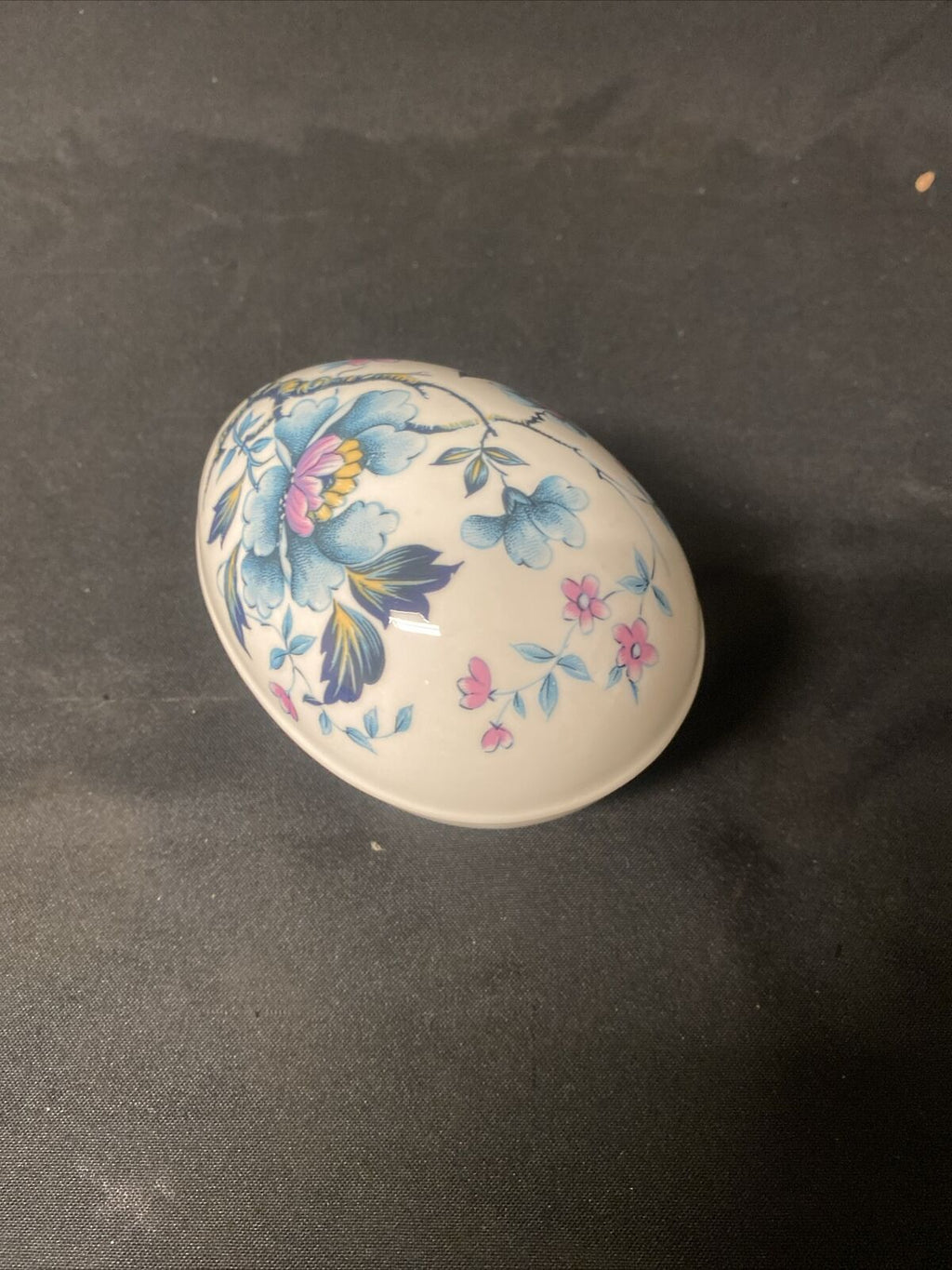 Trinket Box EGG - England China Egg Floral Design - (9198)