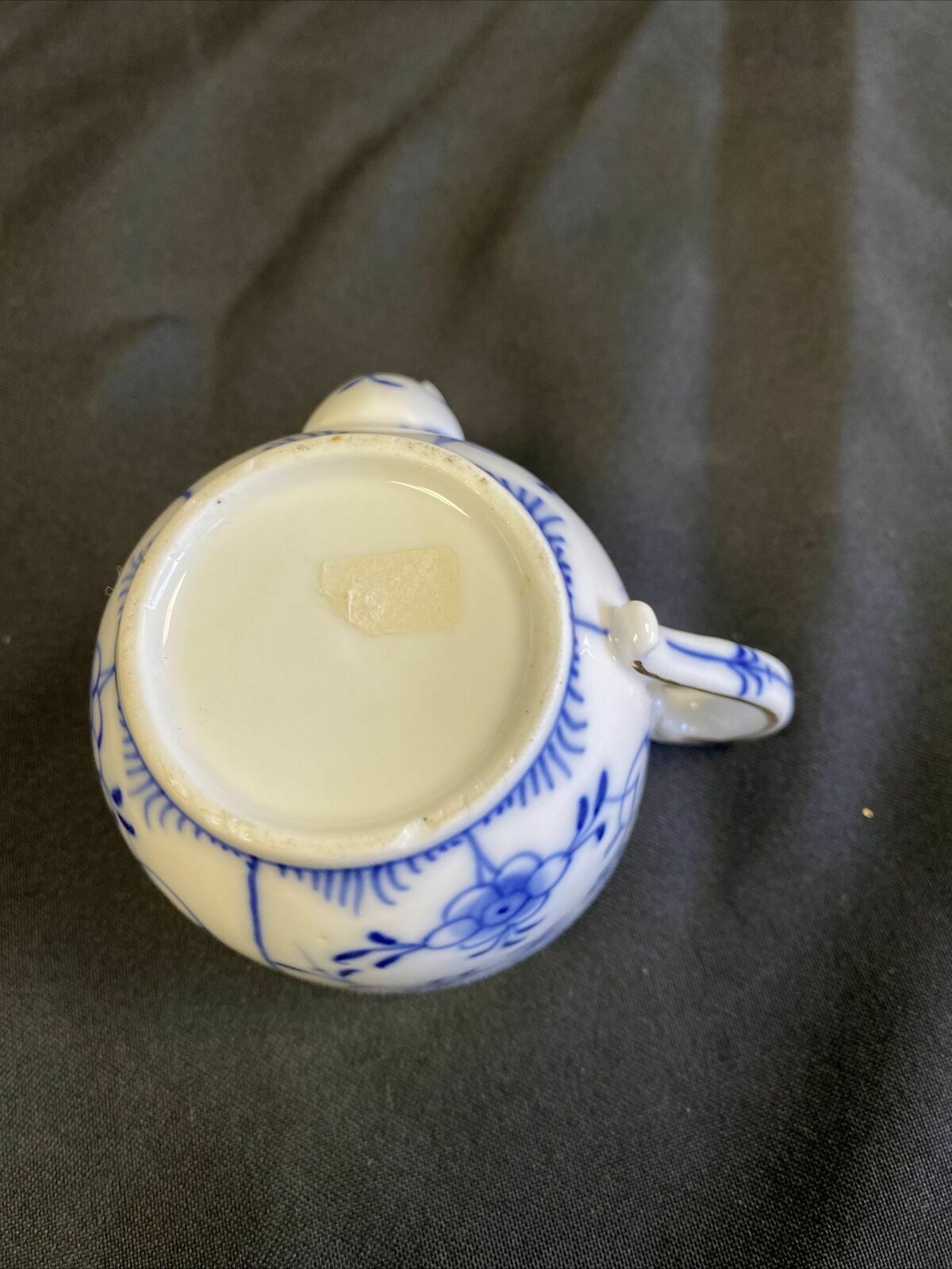 Blue and Gilt Antique Ceramic Invalid Feeding Cup Small 65mm Gilt (6467)