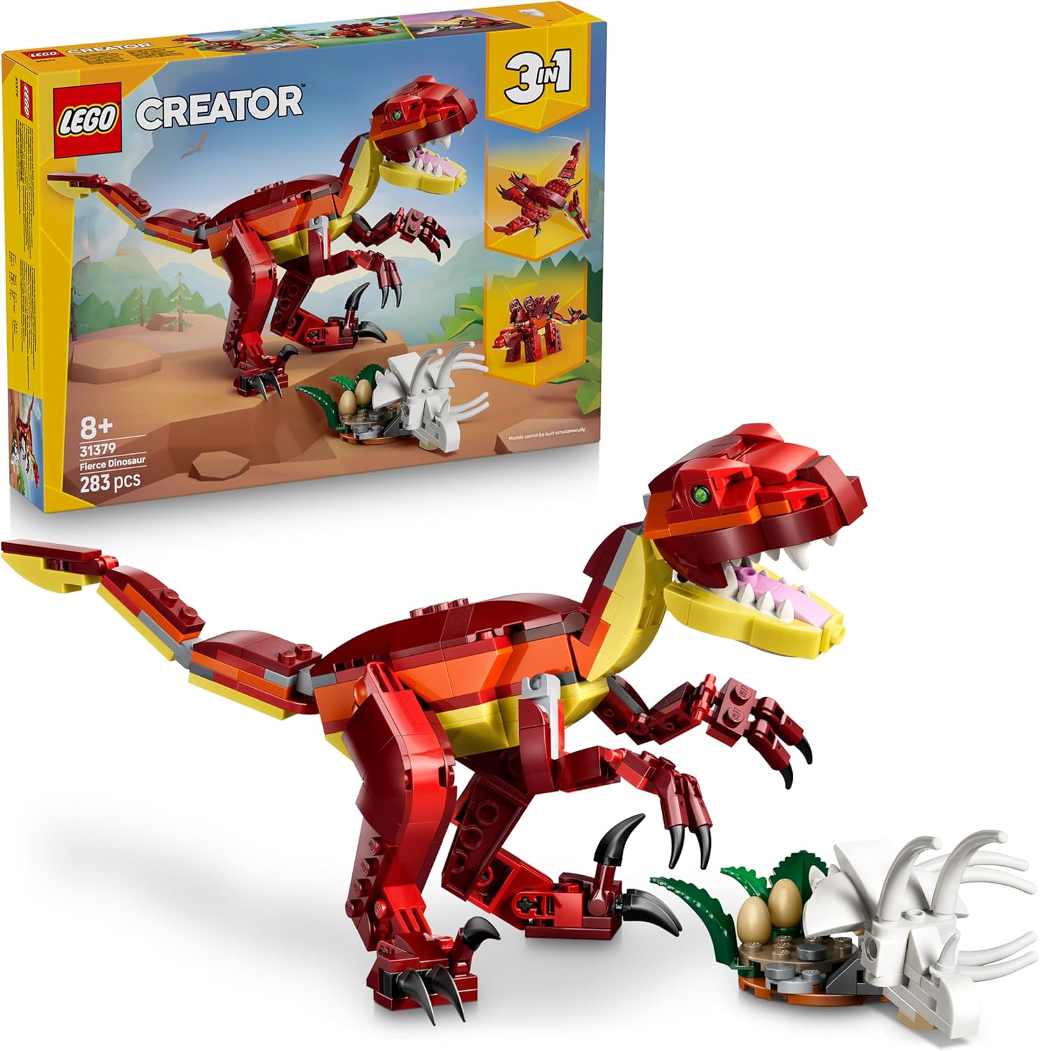 LEGO Creator 3 in 1 - Fierce Dinosaur - Velociraptor / Stegosaurus / Pterosaur - 31379