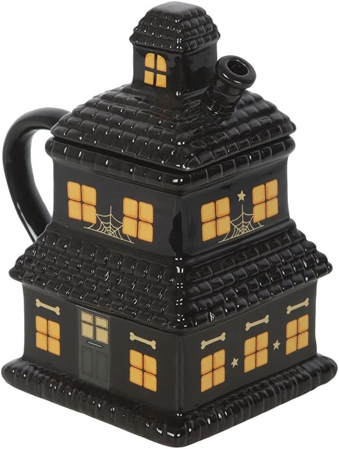 Mug Ceramic Boxed Gift - Haunted House with lid 