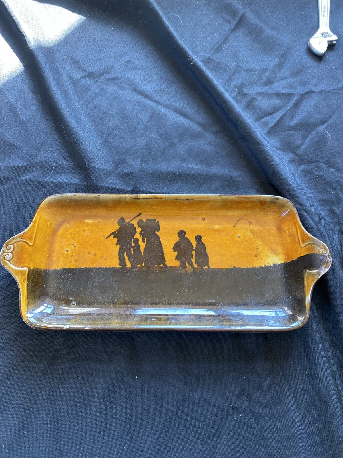 Royal Doulton RARE Silhouette series Farming ceramic tray pre 1922 - (1034)