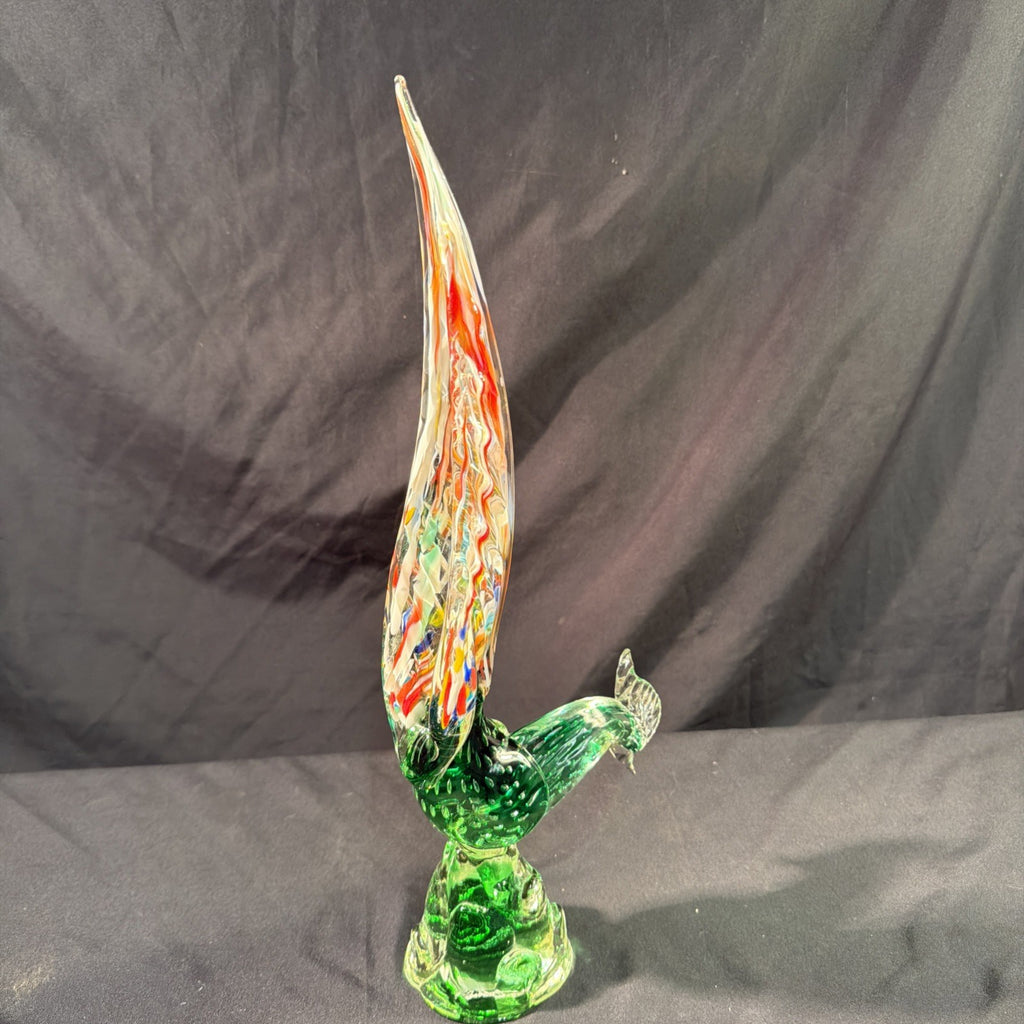 Murano pheasant incredible 45cm tall coloured glass Vintage - (2081)