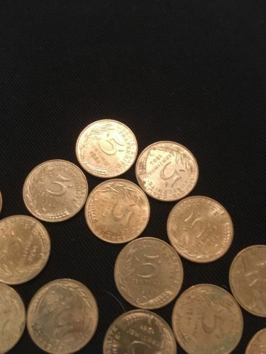 France 5 Centimes Coins Marianne - 24 x 1980's + 1 x 90's - (2754)
