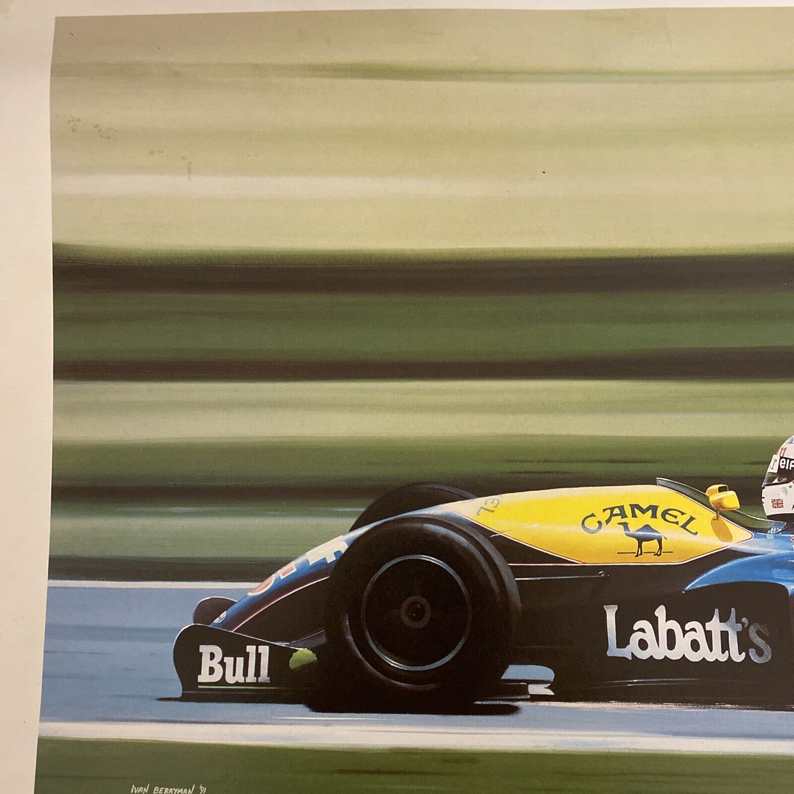 Flying Colours - Ivan Berryman Ltd Ed /500 print 1991 F1 Nigel Mansell Williams