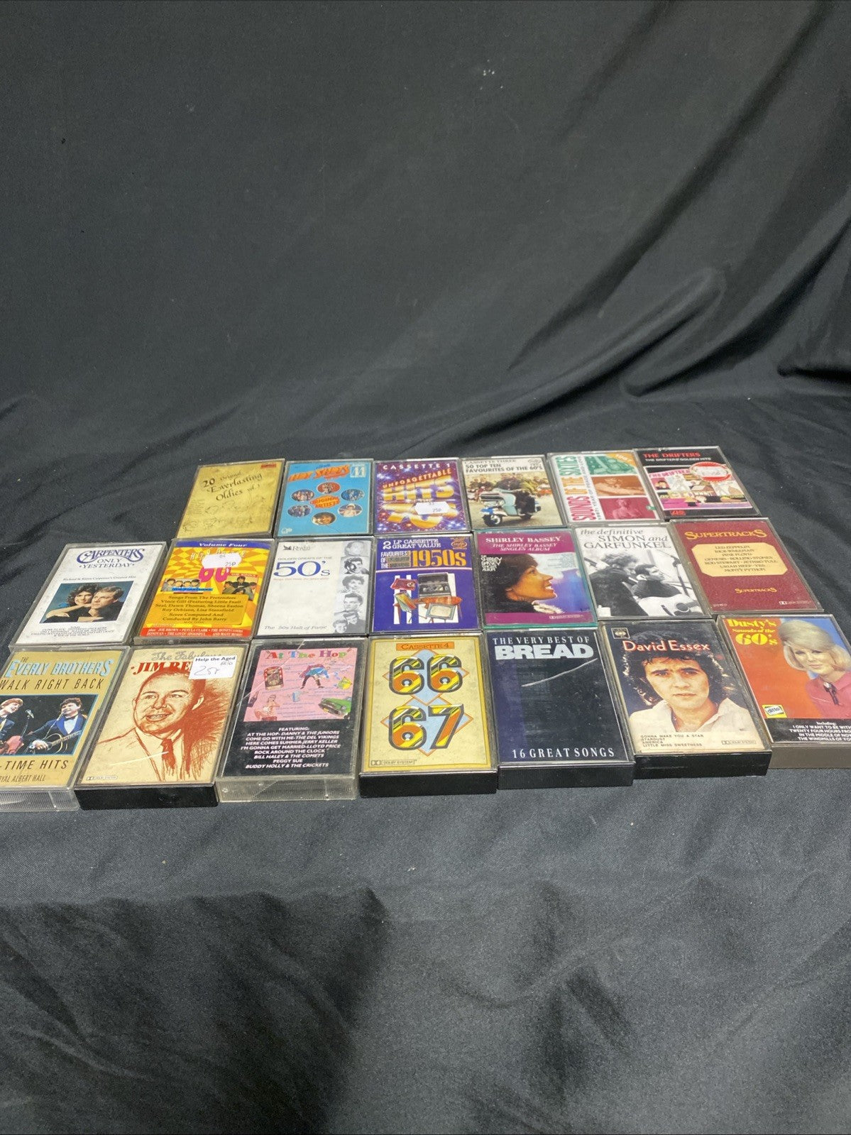 20 Cassette tapes Mainly 50's / 60's / 70's Bassey Garfunkel Dusty Bread - (1740)