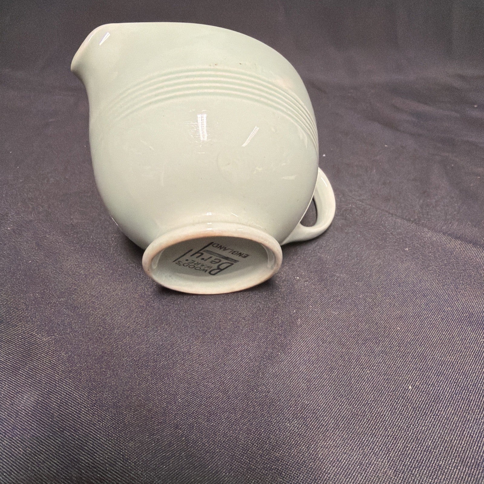 Wood's Ware Beryl Utility Green 1940's Large Creamer Jug 7.5cm tall- (1926) 