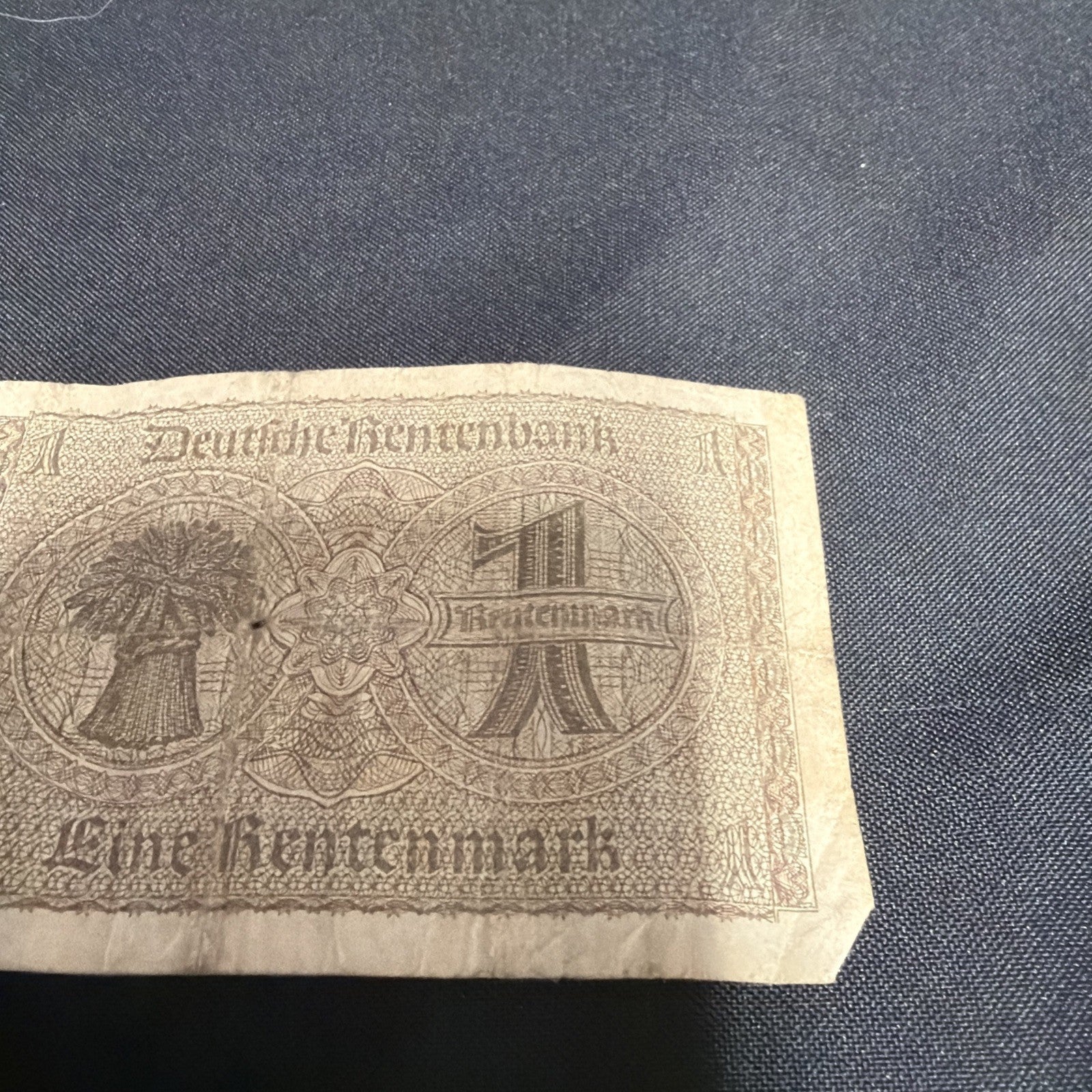 Bank Note Antique 1 Rentenmark Berlin 1937 German Banknote Circulated - (2353)