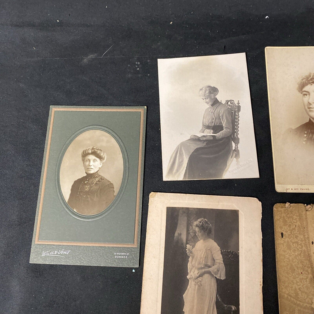 Victorian Cabinet Photos x 7 - 5 x Ladies and 2 x Children - (5510)