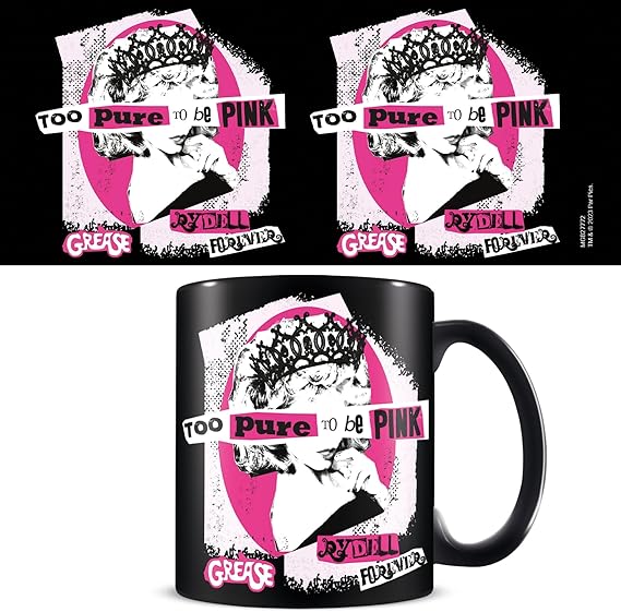 Mug Boxed Ceramic Black Mug - Grease Too Pure to be Pink