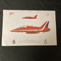 RAF RED ARROWS HAWK T1A XX237 SIGNED BY ALL THE SQUADRON PRINT 2005 RARE - (1639)