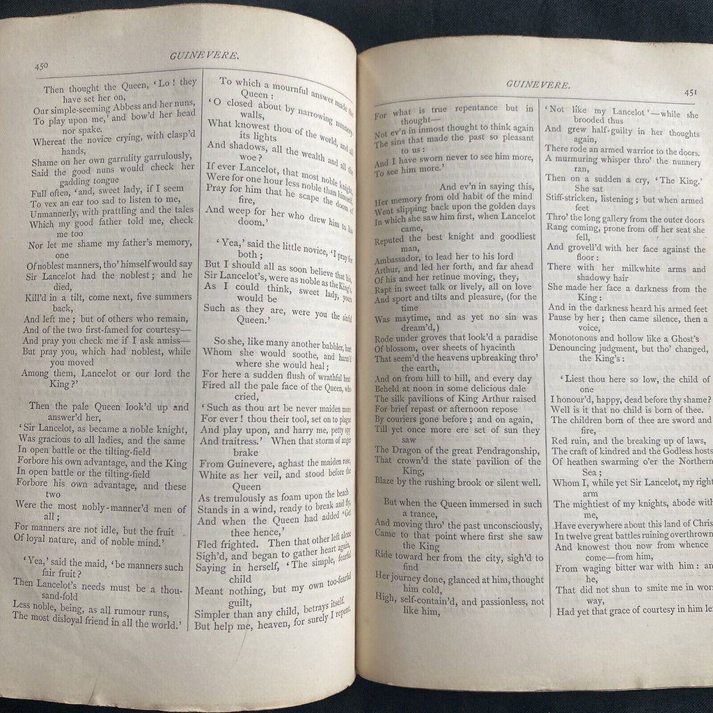 BOOK - The Works of Tennyson - Macmillan & Co 1884 print - (9672)