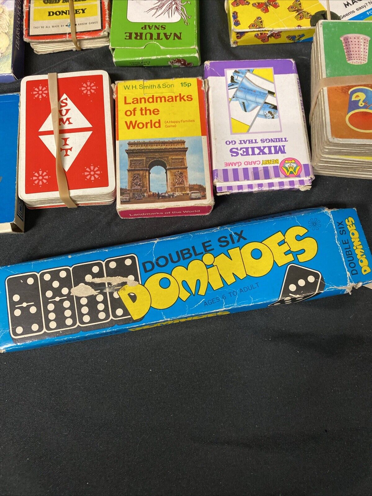 Vintage Card & pocket games x 10 National Trust Happy Families etc (5431)