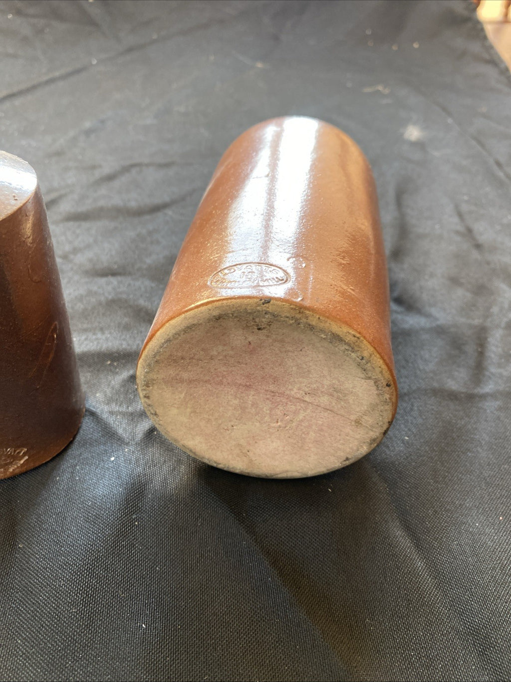 Pair of Salt Glaze Stoneware Bottles Lovatt & Lovatt Notts Langley Mill - (1003)