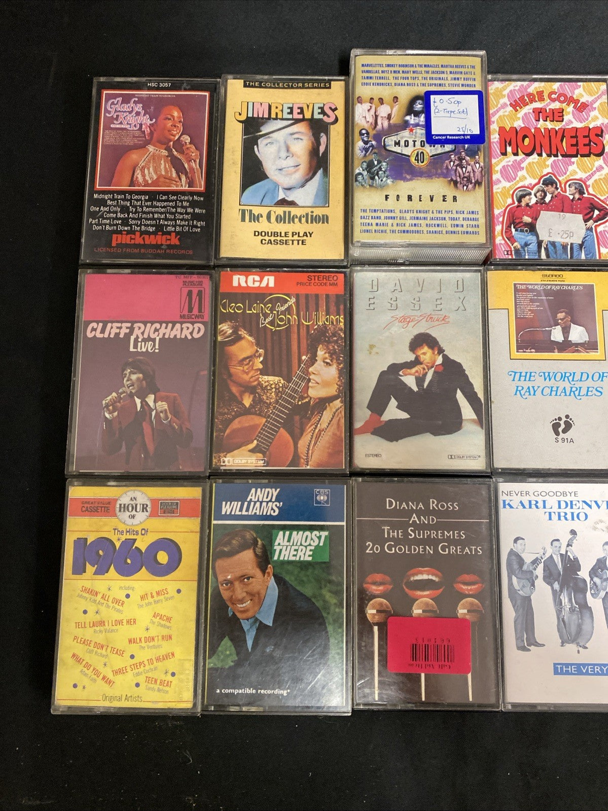 20 Cassette tapes Mainly 60's / 70's Searchers Ross Cochran - (1736)