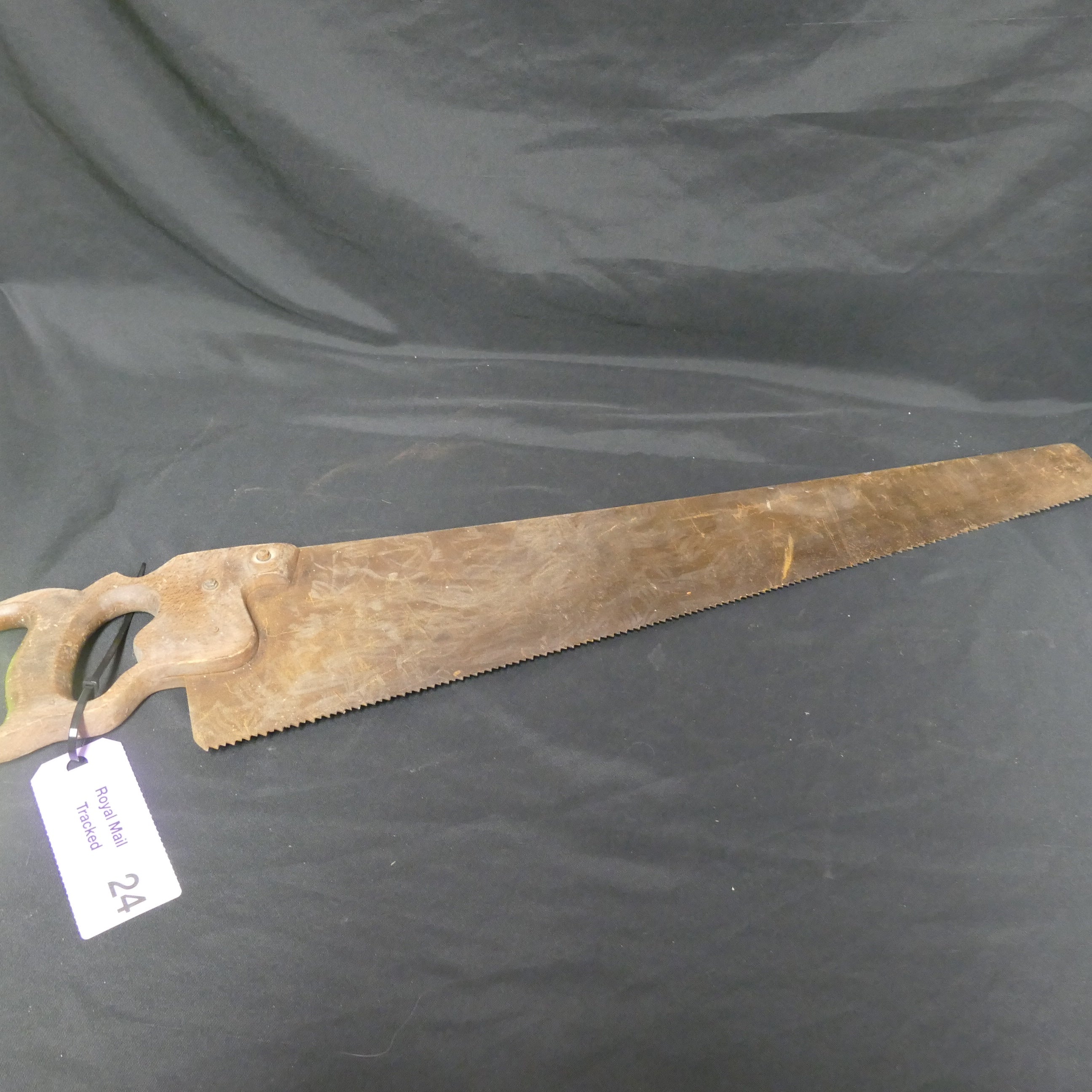 Antique Large Wood saw 79cm with good Blade Solid Carpenters - (9295)