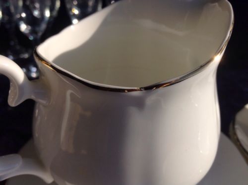 Mayfair Bone China - 22 Saucers , 1 Cup , 2 Milk Jugs 3 Plates Used  - (126)