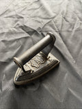 Antique Cast Iron Flat Clothes Iron by Lyng No 4 Nice Example Doorstop - (1187)