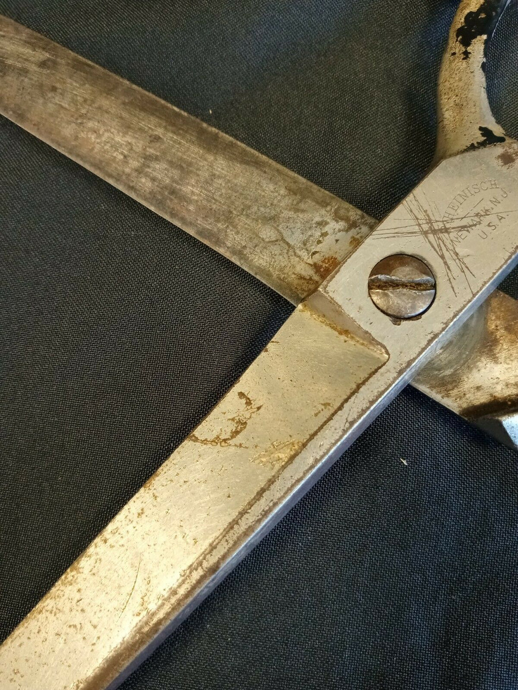 Antique Tailors Shears Scissors  R. Heinisch Newark N.J USA 1835  - (7927)