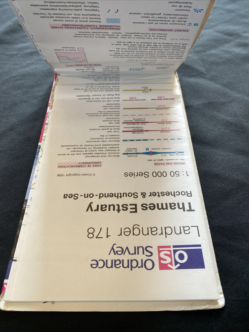 Thames Estuary Ordnance Survey OS Landranger Map #178 1:50 scale (1230)