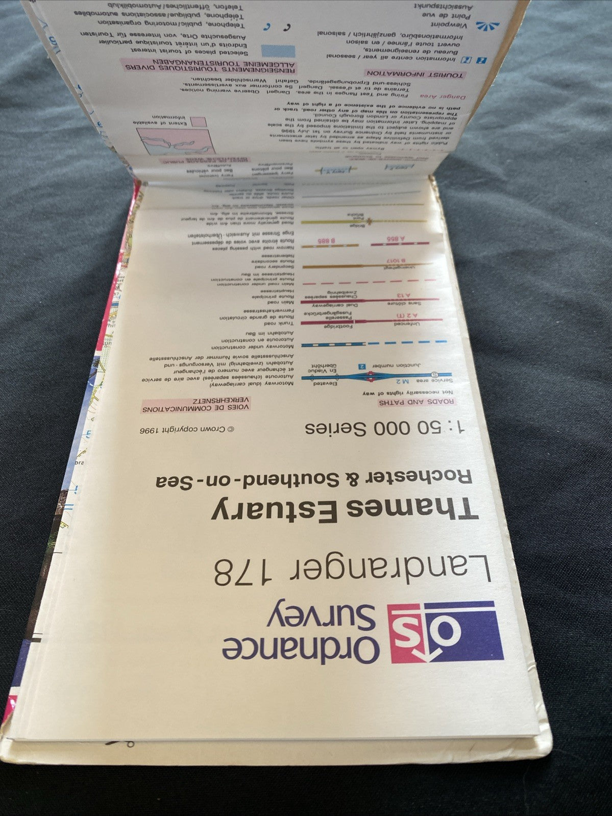 Thames Estuary Ordnance Survey OS Landranger Map #178 1:50 scale (1230)