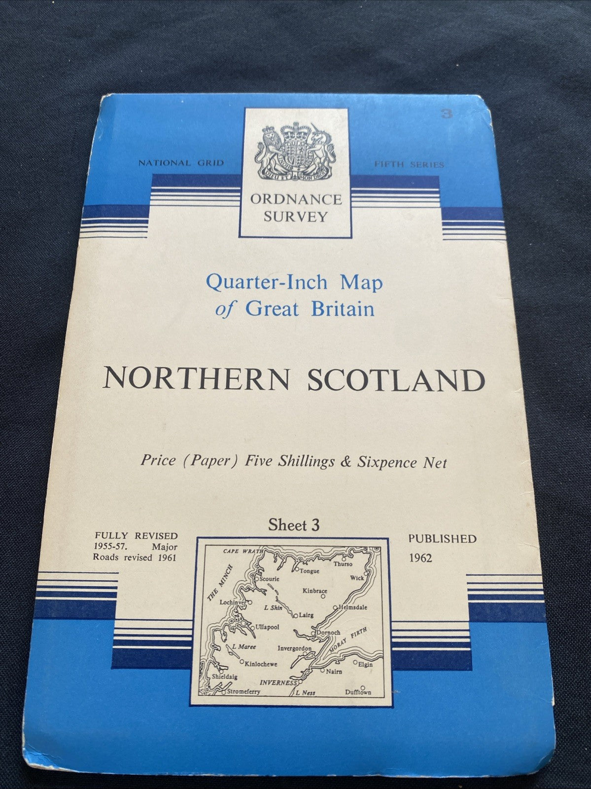 Northern Scotland Ordnance Survey Quarter Inch Map Published 1962 #3 (1290)