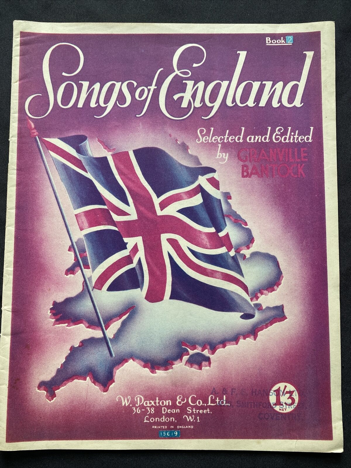 Piano Music Book 1943 Songs of England , W. Paxton & Co - (9585)