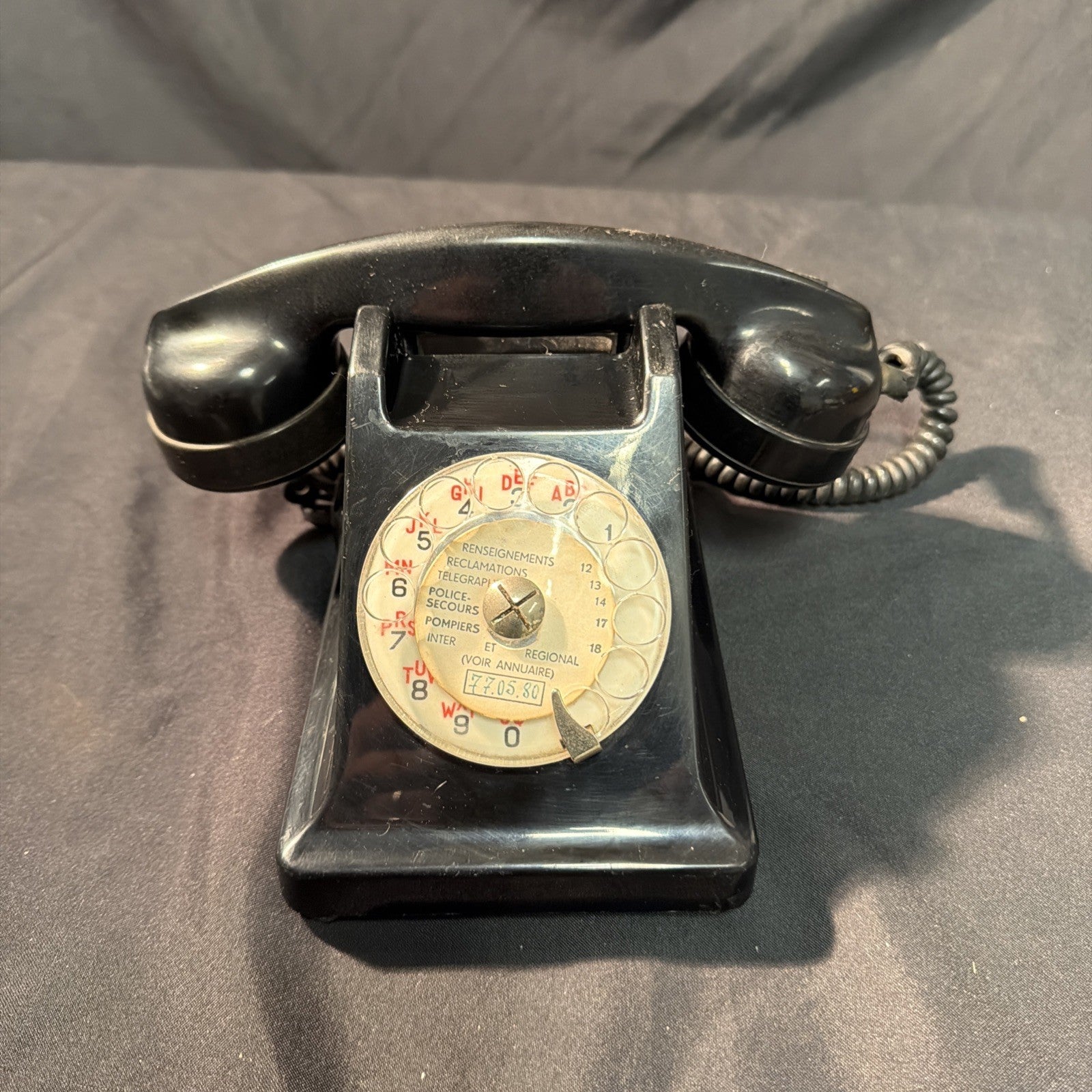 Ericsson French P.T.T 331-1 1946 Bakelite Rotary Dial Telephone - (2009)