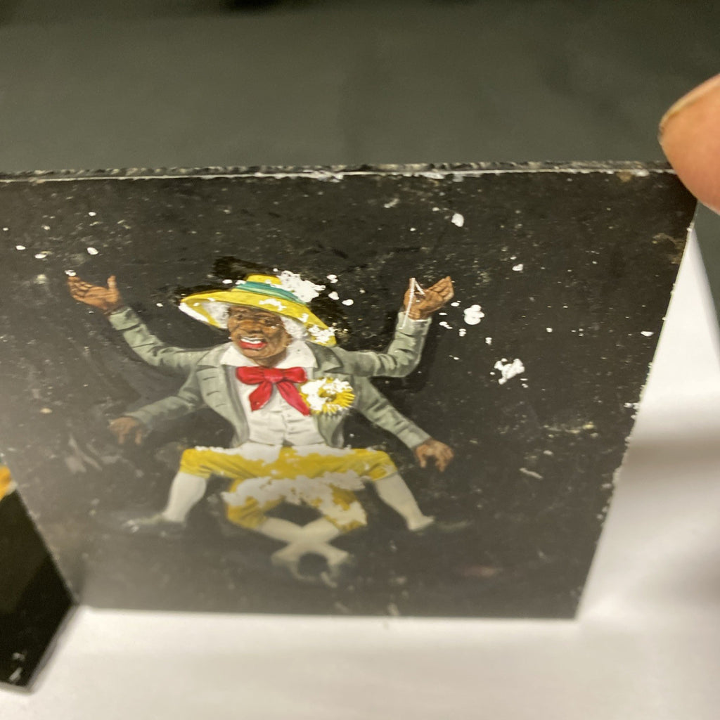 Magic Lantern Victorian Glass Square Handpainted Circus x 3 Slides (1064)