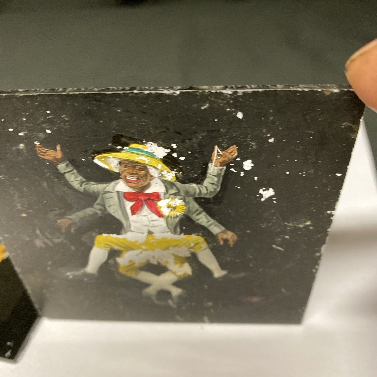 Magic Lantern Victorian Glass Square Handpainted Circus x 3 Slides (1064)