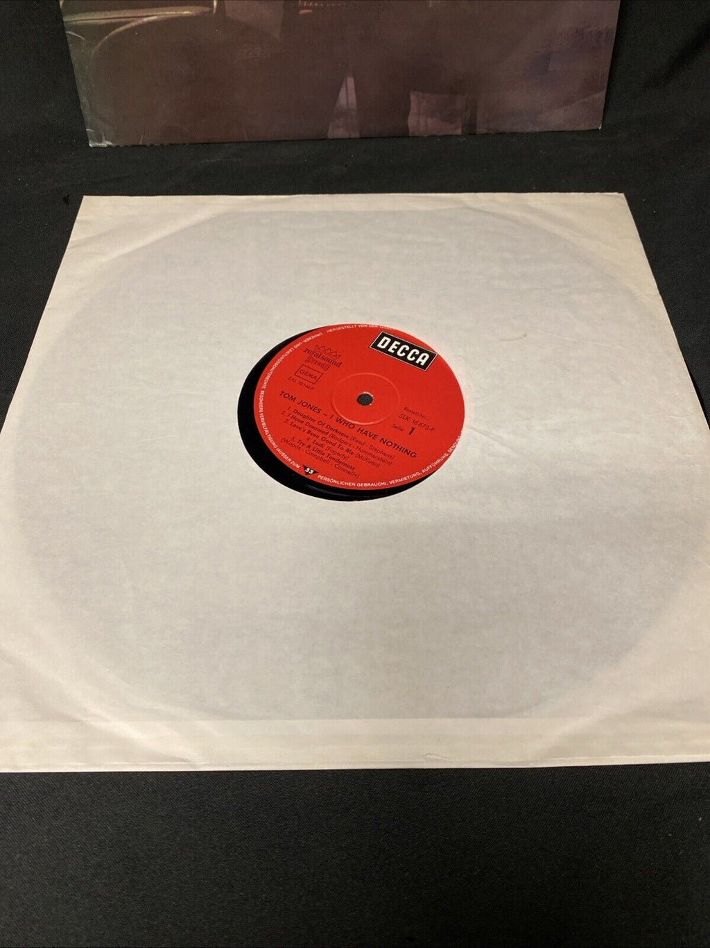 VINYL RECORD - Tom Jones - I who have nothing, Wales Land of Song - (5693)