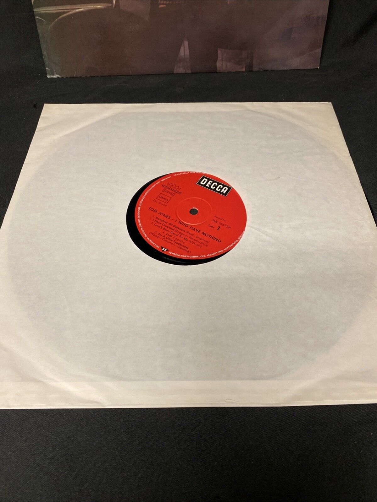 VINYL RECORD - Tom Jones - I who have nothing, Wales Land of Song - (5693)