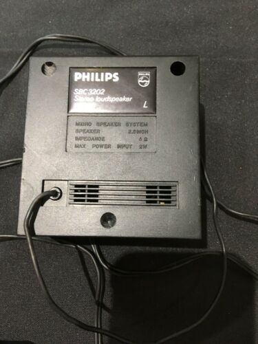 1980'S Philips Stereo Loudspeaker System Model SBC 3202 - WORKING - (6904)