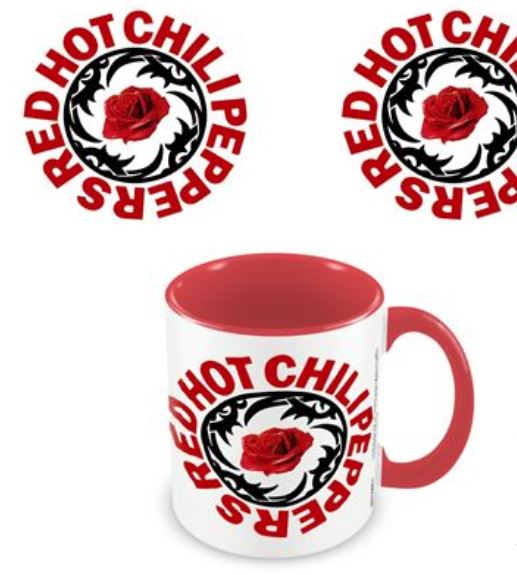 MUG Boxed Ceramic Coloured Inner - Red Hot Chilli Peppers, Logo
