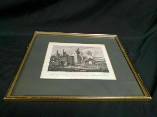 J. Skene R. Scott 1807 Engraving Palace of Orkney & St. Magnus Kirkwall (7012)