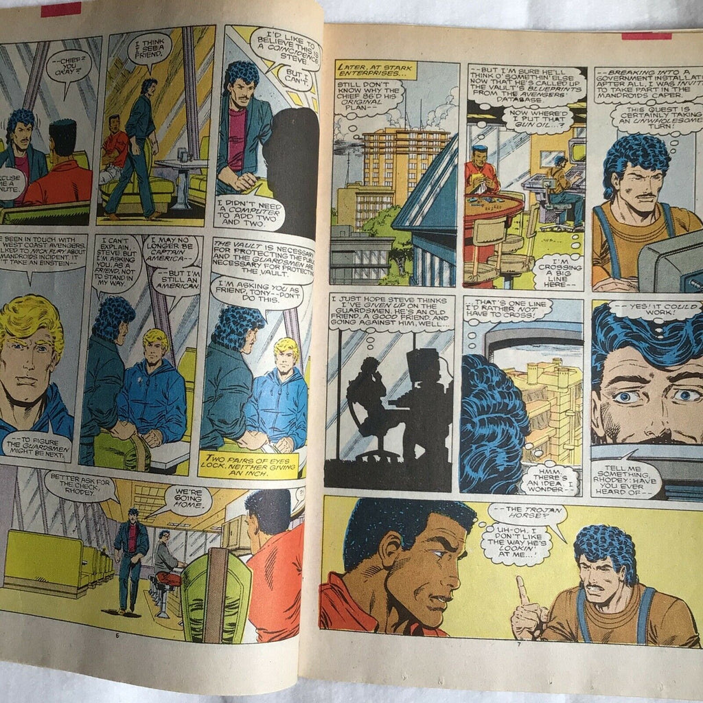 COMIC - MARVEL Comics IRON MAN Vs THE CAPTAIN Friends no more Mar 1988 - (8903)
