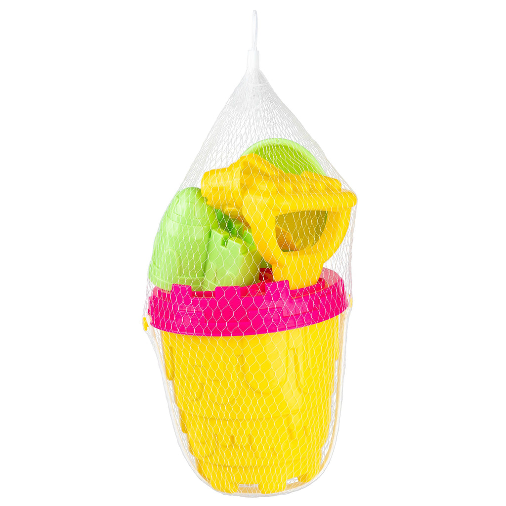 Sand Castle Bucket Set - 6 Pieces summer fun set Bucket Spade Moulds