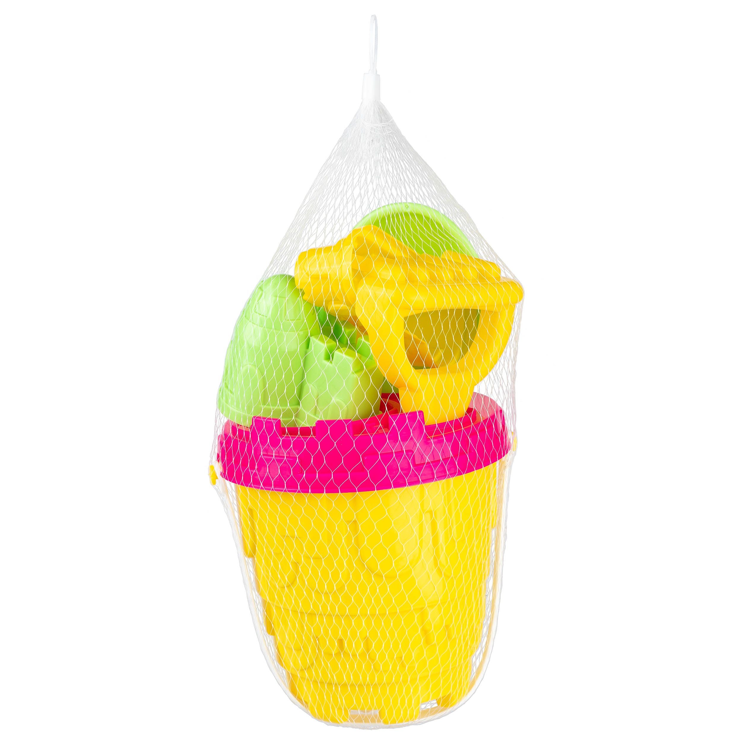 Sand Castle Bucket Set - 6 Pieces summer fun set Bucket Spade Moulds