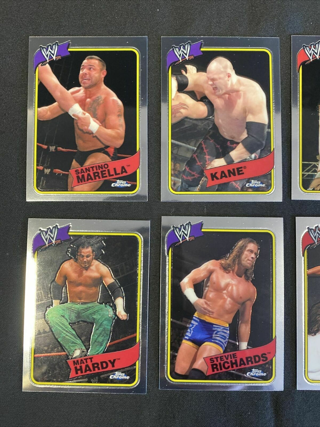 Topps WWE Chrome 2008 MINT Opened to Identify 8 x Chrome Cards - (7363)