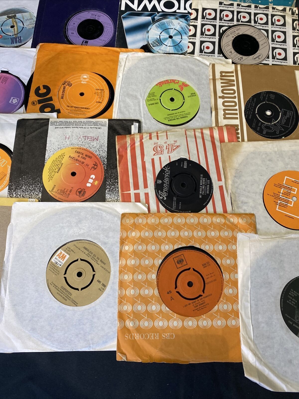 Vintage 1980's 7" Singles x20  Buggles Commodores Wild Cherry + More (8363