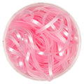 BULK BUY 12 x pots of Rubber Bands in shiny pink with screw lid pot - Paperchase