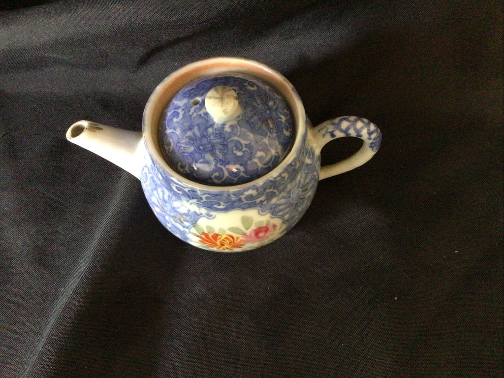 Teapot Collectors Small Ceramic Vintage 6cm Japanese Style - (8370)