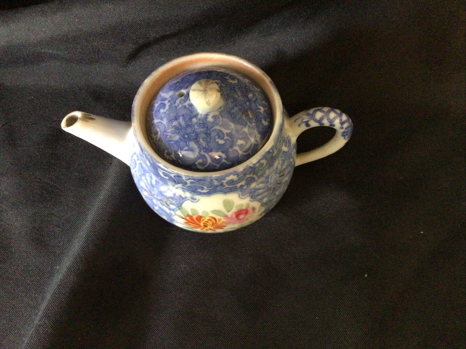 Teapot Collectors Small Ceramic Vintage 6cm Japanese Style - (8370)