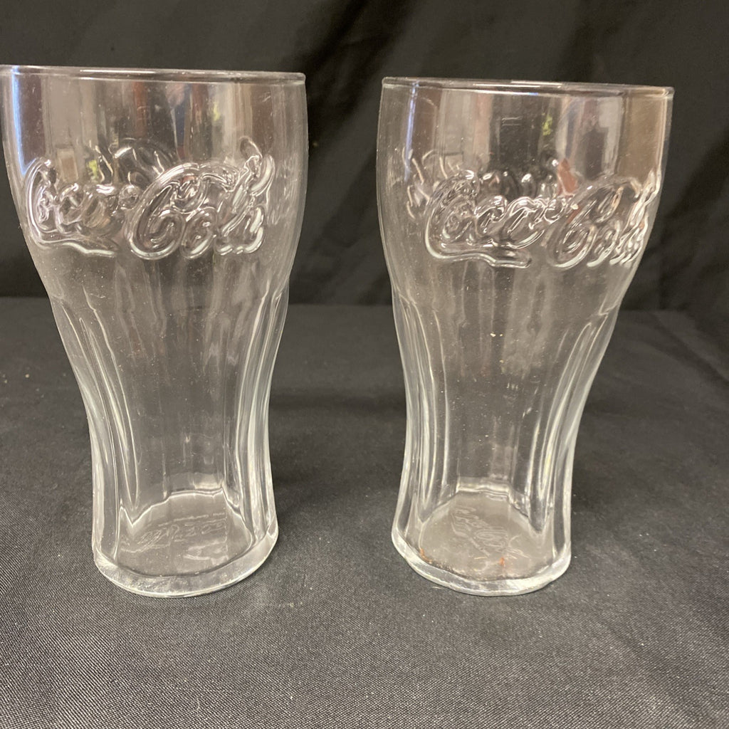 2X Coca Cola Glasses Soft Drink Drinks Home Bar Pub (1338)