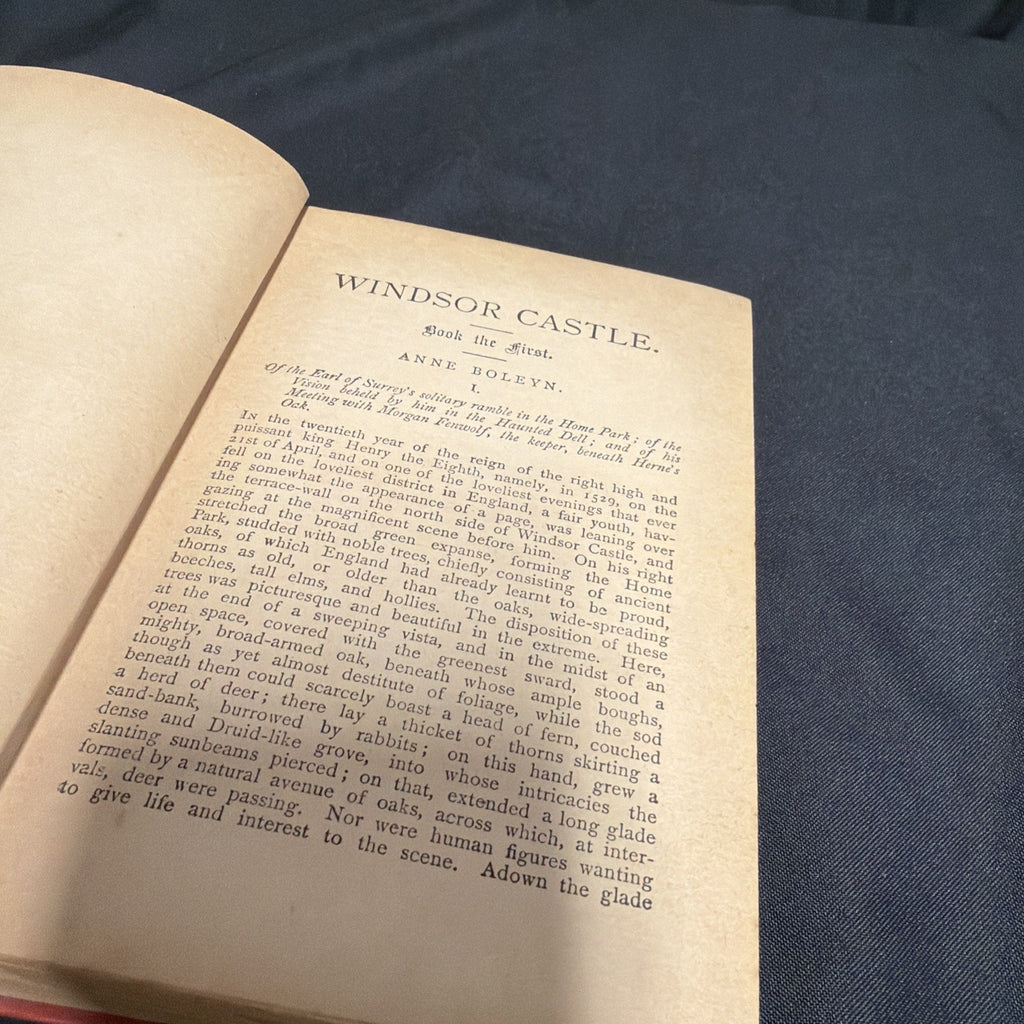 Windsor Castle by W. Harrison Ainsworth 1895 Antique Book The Rainbow Library -(1971)