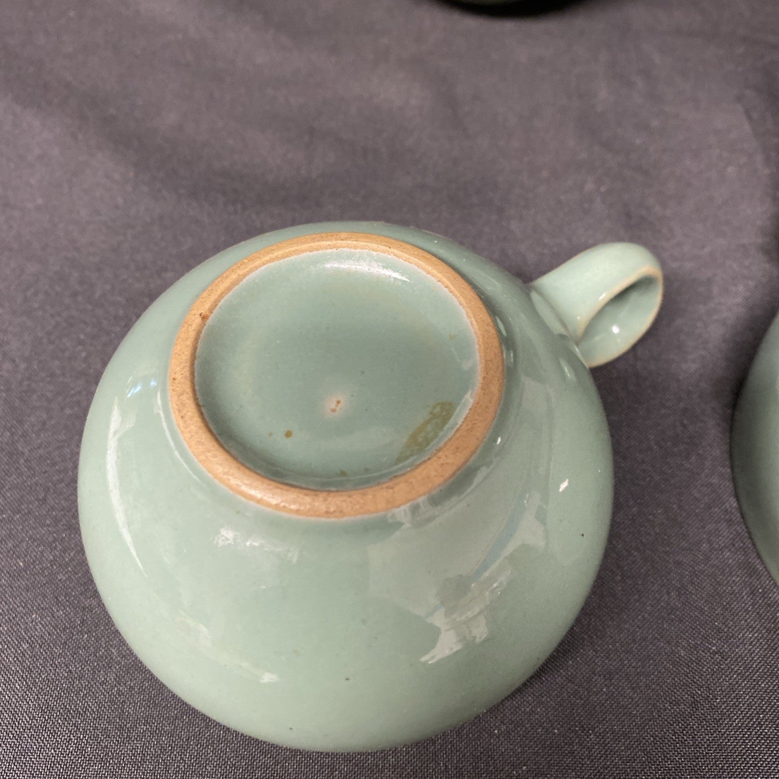 Denby Manor Green 2 x small soup and 2 x cups - (1746)